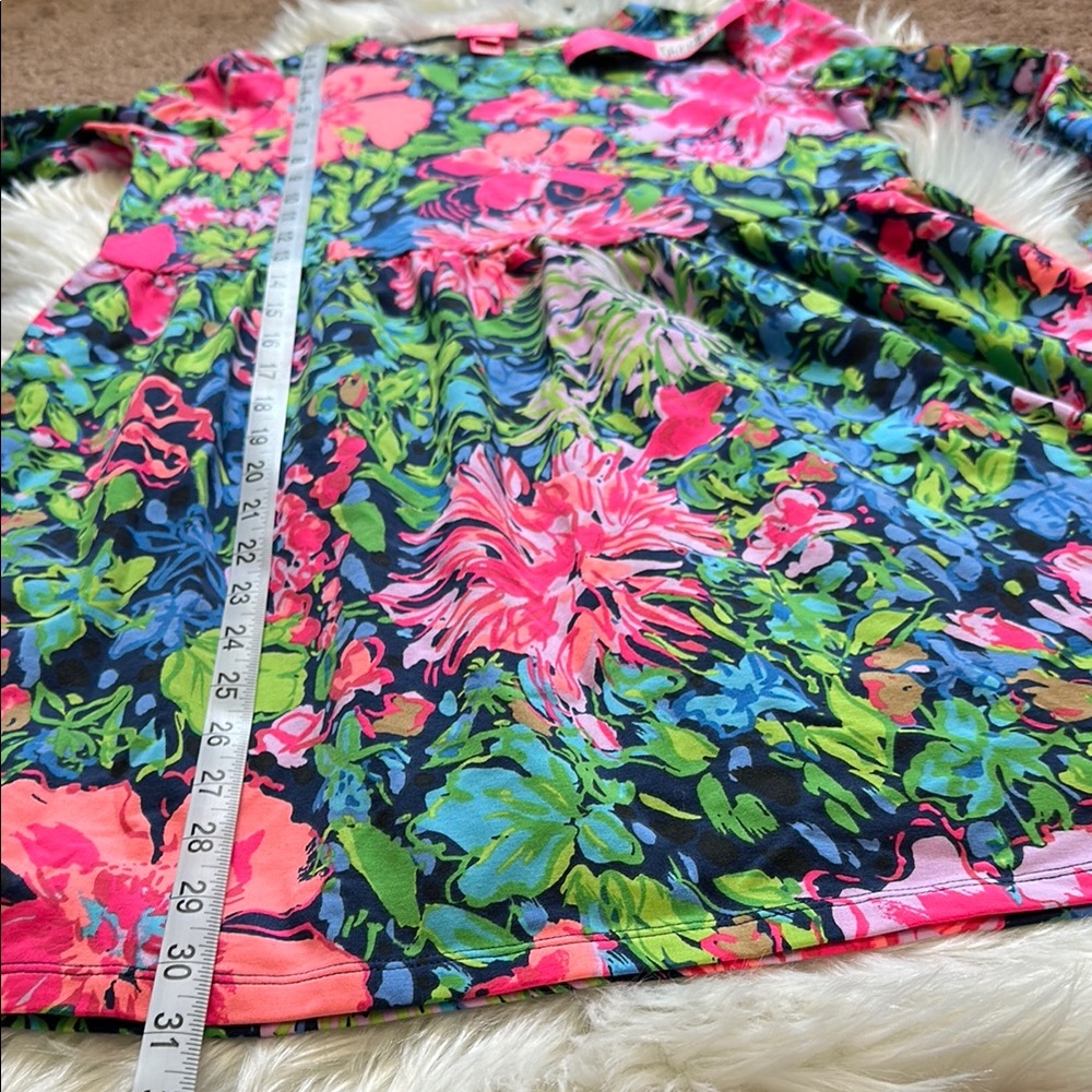 Lilly Pulitzer Teigen Dress Pink and Green Size XL (12-14) - Picture 8 of 8